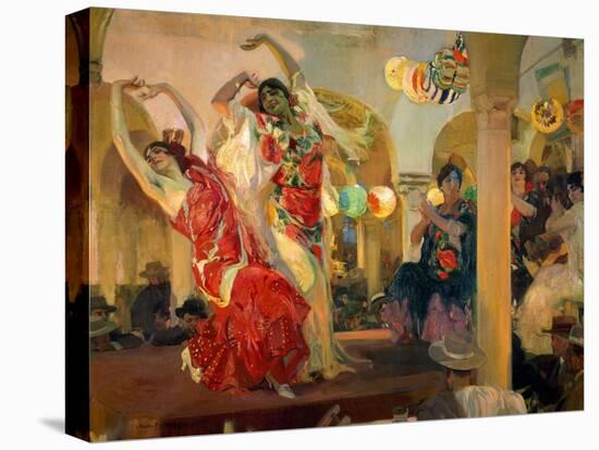 Women Dancing Flamenco at the Café Novedades in Seville, 1914-Joaquín Sorolla y Bastida-Premier Image Canvas