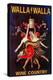 Women Dancing with Wine - Walla Walla, Washington-Lantern Press-Stretched Canvas