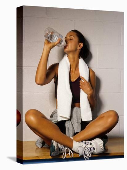 Women Drinking after Exercise Session, New York, New York-Paul Sutton-Premier Image Canvas