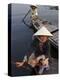 Women Ferrying Boats Await a Fare, Hoi An, Vietnam, Indochina, Southeast Asia-Andrew Mcconnell-Premier Image Canvas