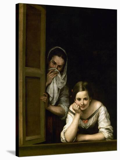 Women from Galicia at the Window, 1655-1660-Bartolome Esteban Murillo-Premier Image Canvas