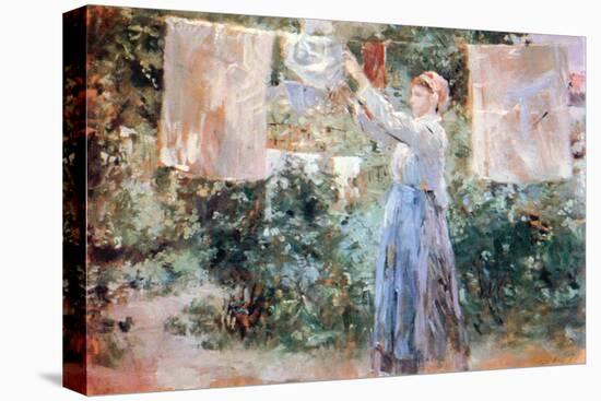 Women Hang Out Laundry to Dry-Berthe Morisot-Stretched Canvas