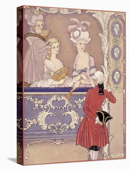 Women in a Theater Box, Illustration from Les Liaisons Dangereuses by Pierre Choderlos de Laclos-Georges Barbier-Premier Image Canvas