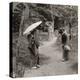 Women in the Kinkaku-Ji Temple Garden, Kyoto, Japan, 1904-Underwood & Underwood-Premier Image Canvas