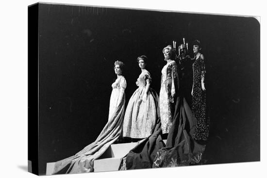 Women Modeling Evening Gowns at the Met Fashion Ball, New York, New York, November 1960-Walter Sanders-Premier Image Canvas