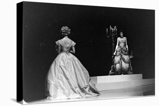 Women Modeling Evening Gowns at the Met Fashion Ball, New York, New York, November 1960-Walter Sanders-Premier Image Canvas