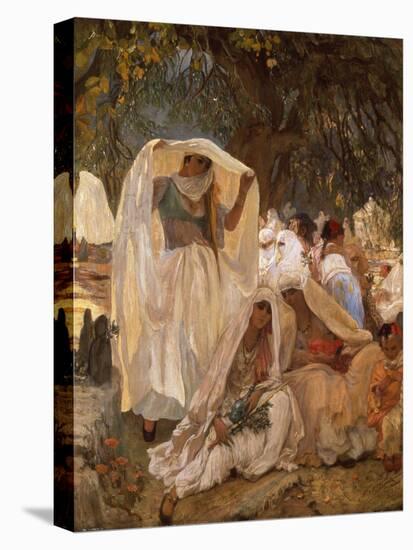 Women of Blidah on the day of the Prophet, Algeria, 1900-Frederick Arthur Bridgman-Premier Image Canvas