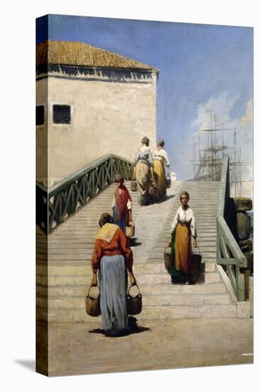 Women on a Bridge in Venice, 1869-Vincenzo Cabianca-Premier Image Canvas