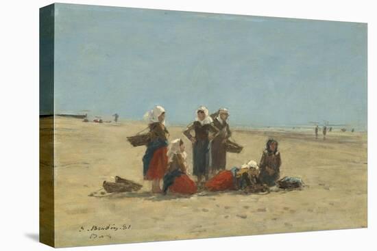 Women on the Beach at Berck, 1881-Eugene Louis Boudin-Premier Image Canvas