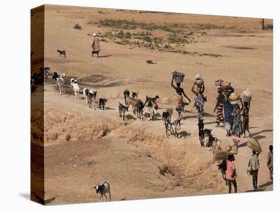 Women on Their Way to Washplace in the River Niger, Mali, Africa-Jack Jackson-Premier Image Canvas