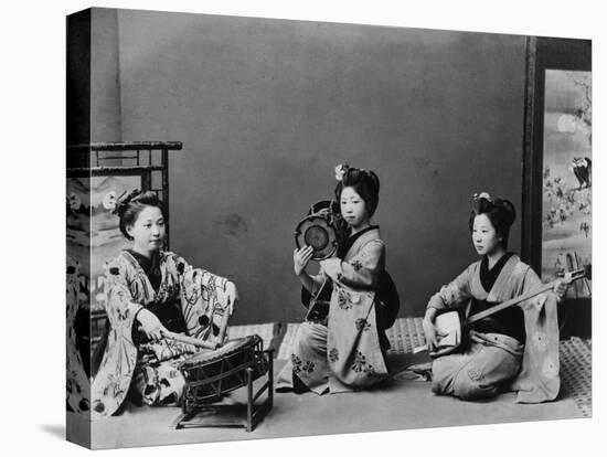 Women Playing Traditional Japanese Instruments-null-Premier Image Canvas