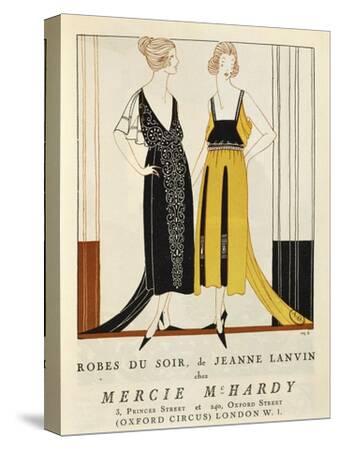 Fashion Plate Depicting Evening Dresses 