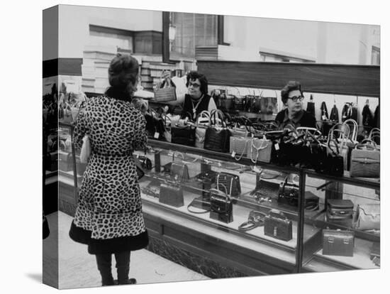 Women Shopping at a Handbag Sale at Saks 5th Ave-Yale Joel-Premier Image Canvas