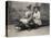 Women Sitting on a Stuffed Alligator, C.1905-null-Premier Image Canvas