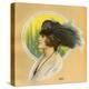 Women Wearing an Ostrich Feather Hat 1923-null-Stretched Canvas