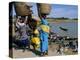 Women with Baskets of Laundry on Their Heads Beside the River, Djenne, Mali, Africa-Bruno Morandi-Premier Image Canvas