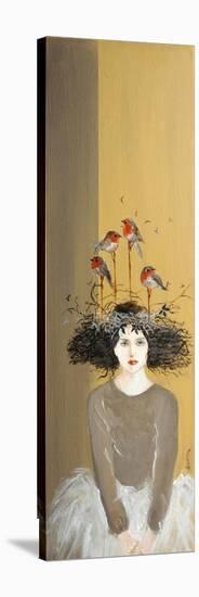 Women with Robins Nesting, 2016-Susan Adams-Premier Image Canvas