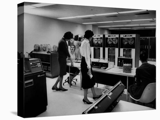 Women Working Ibm Computers in an Office-null-Premier Image Canvas