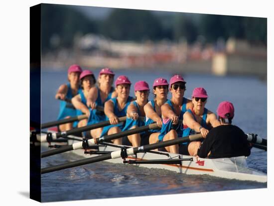 Womens Eights Rowing Team in Action-null-Premier Image Canvas