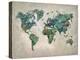 Wonderful World Map-James Zheng-Stretched Canvas