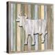 Wood Cow 2, 2024-Tim Ashwood-Stretched Canvas