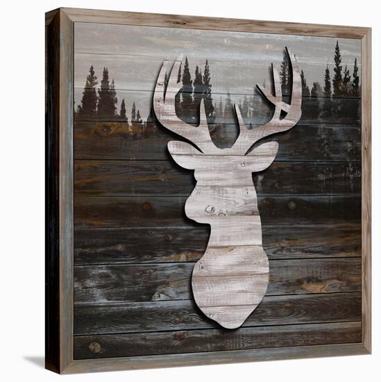 Wood Deer, 2024-Tim Ashwood-Stretched Canvas