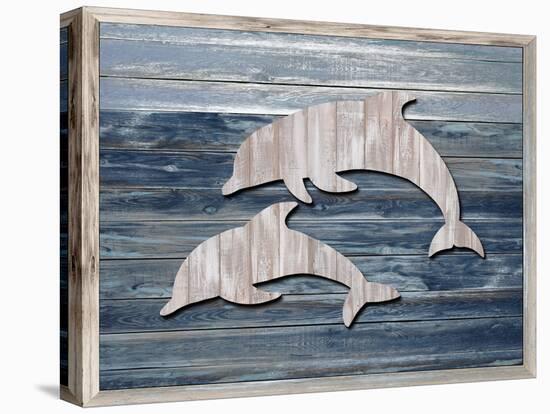 Wood Dolphins, 2024-Tim Ashwood-Stretched Canvas