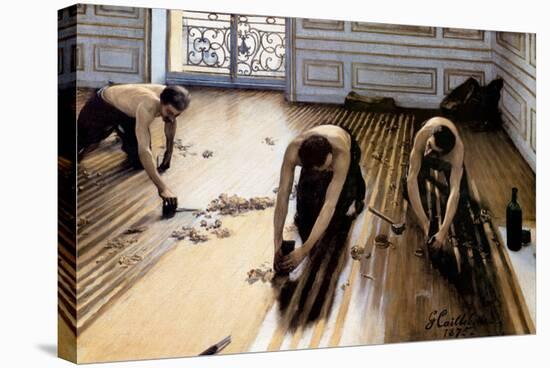 Wood Floor Planers-Gustave Caillebotte-Stretched Canvas