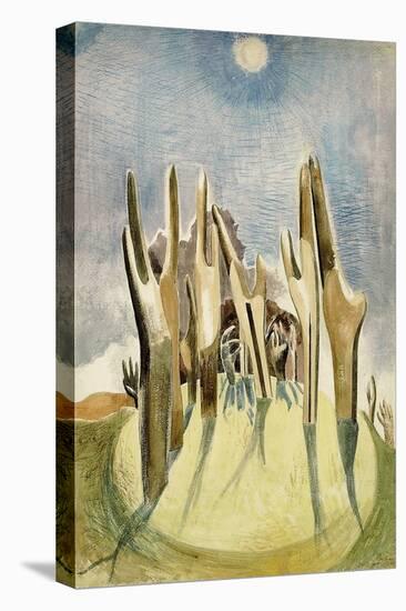 Wood on the Hill, 1937 (Pencil & W/C on Paper)-Paul Nash-Premier Image Canvas