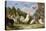 Wooded Landscape with a Cock, Turkey, Hens and Other Birds, 17th Century-Jan van Kessel the Elder-Premier Image Canvas