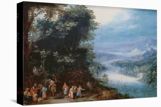 Wooded River Scenery with Road Way, C. 1602-Feb Brueghel-Premier Image Canvas