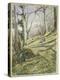 Wooded Slope with Four Figures-John William Inchbold-Premier Image Canvas