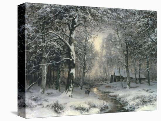 Wooded Winter Landscape, c.1899-Carl Fahrbach-Premier Image Canvas