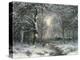 Wooded Winter Landscape, c.1899-Carl Fahrbach-Premier Image Canvas