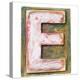 Wooden Alphabet Block, Letter E-donatas1205-Stretched Canvas