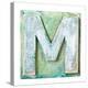 Wooden Alphabet Block, Letter M-donatas1205-Stretched Canvas