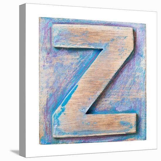 Wooden Alphabet Block, Letter Z-donatas1205-Stretched Canvas