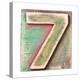 Wooden Alphabet Block, Number 7-donatas1205-Stretched Canvas