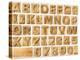 Wooden Alphabet Blocks With Letters And Numbers-donatas1205-Stretched Canvas