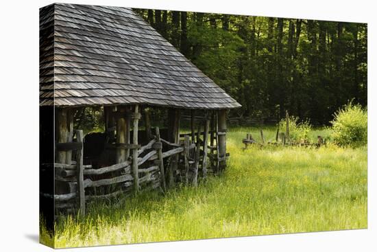 Wooden Barn, Mountain Farm Museum, Great Smoky Mountains National Park, North Carolina, USA-null-Premier Image Canvas