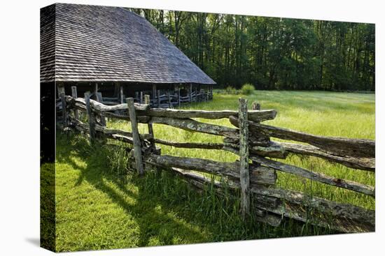 Wooden Barn, Mountain Farm Museum, Great Smoky Mountains National Park, North Carolina, USA-null-Premier Image Canvas