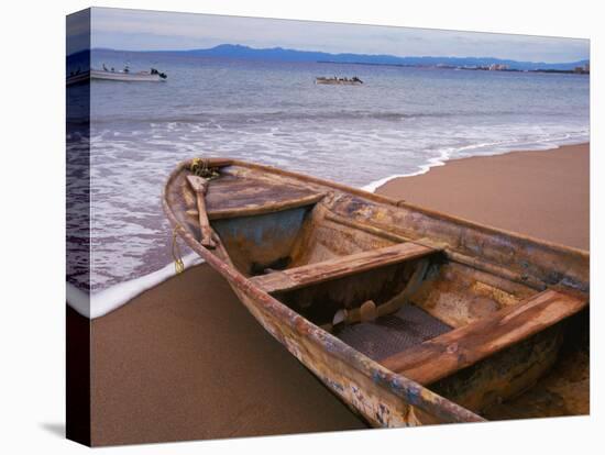 Wooden Boat Looking Out on Banderas Bay, The Colonial Heartland, Puerto Vallarta, Mexico-Tom Haseltine-Premier Image Canvas