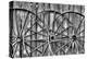 Wooden fence and old wagon wheels, Charleston, South Carolina-Darrell Gulin-Premier Image Canvas