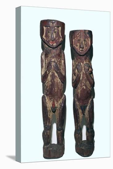 Wooden figures of men and women from north-east Peru-Unknown-Premier Image Canvas