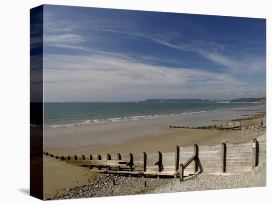 Wooden Groyne on the Beach at Amroth, Pembrokeshire, Wales, United Kingdom-Rob Cousins-Premier Image Canvas