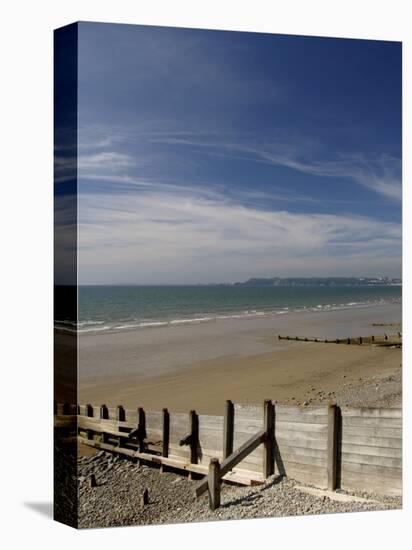 Wooden Groyne on the Beach at Amroth, Pembrokeshire, Wales, United Kingdom-Rob Cousins-Premier Image Canvas