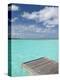 Wooden Jetty and Tropical Sea, View From Island, Maldives, Indian Ocean, Asia-null-Premier Image Canvas