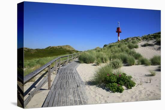 Wooden Path to 'Unterfeuer' at the Hšrnum Odde in Front of the Island of Sylt Built in 1980-Uwe Steffens-Premier Image Canvas