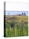 Wooden Pier and Chairs, Apalachicola Bay, Florida Panhandle, USA-John Coletti-Premier Image Canvas