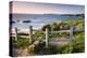 Wooden Stile on Clifftops, South West Coast Path Long Distance Footpath, Cornwall-Adam Burton-Premier Image Canvas